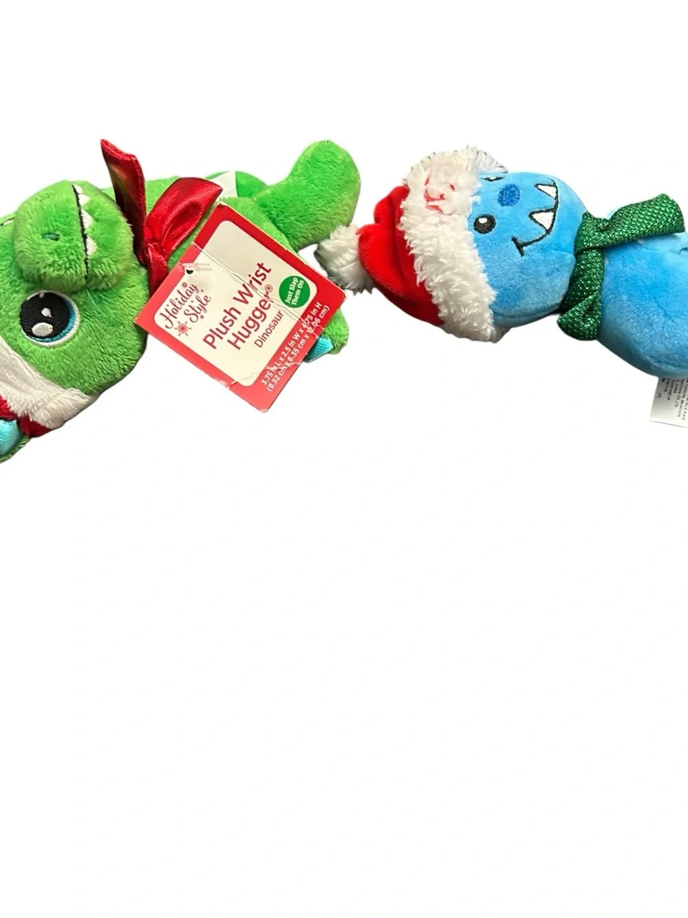 Christmas Wrist Huggers Plush Dinosaur & Yetti